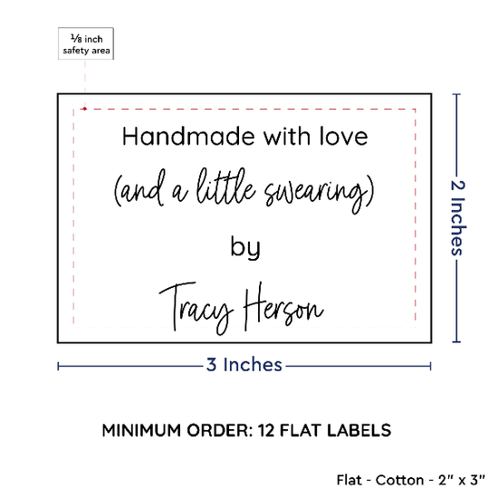 PPLR_HIDDEN_PRODUCT Large Text Only Label (2"x3"-Cotton)