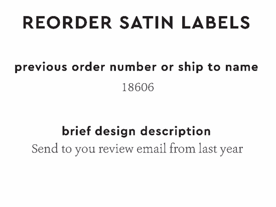 PPLR_HIDDEN_PRODUCT Reorder Previous Label Design - SATIN