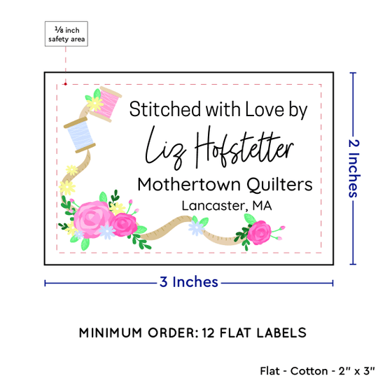 PPLR_HIDDEN_PRODUCT Thread and Flowers (2"x3" Cotton - 12 labels/set)