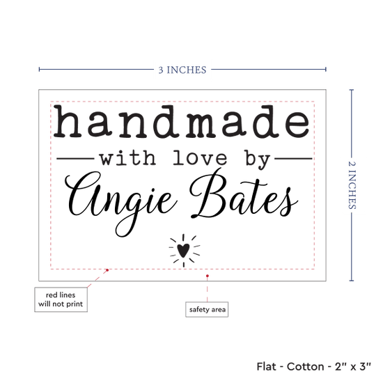 PPLR_HIDDEN_PRODUCT Modern Blanket Label with Heart (2"x3"-Cotton)