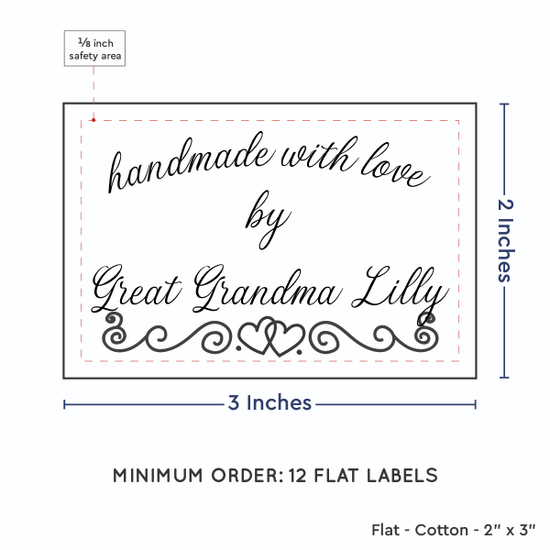 PPLR_HIDDEN_PRODUCT Double Heart Border (2"x3" Cotton - 12 labels/set)