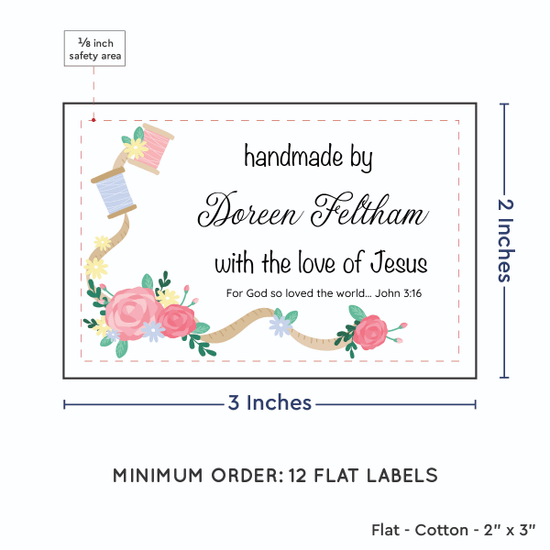 PPLR_HIDDEN_PRODUCT Thread and Flowers (2"x3" Cotton - 12 labels/set)