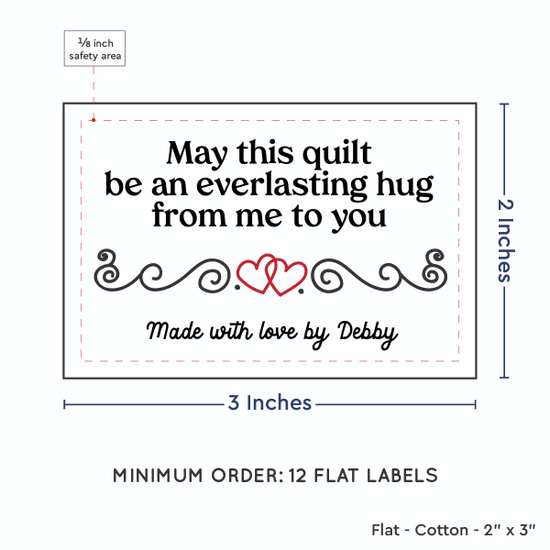 PPLR_HIDDEN_PRODUCT Double Heart Quote (2"x3" Cotton - 12 labels/set)