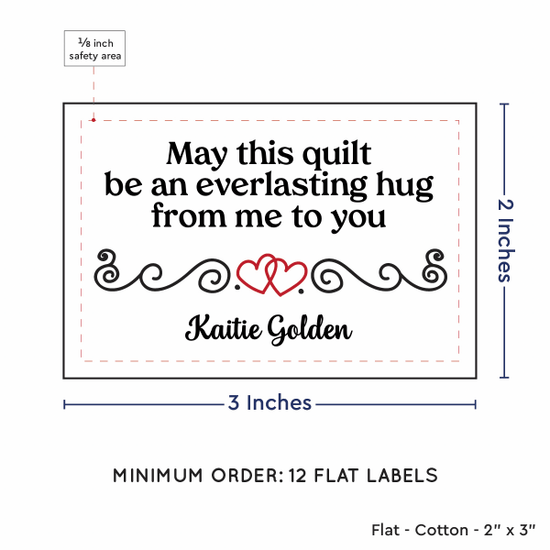 PPLR_HIDDEN_PRODUCT Double Heart Quote (2"x3" Cotton - 12 labels/set)