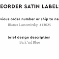 PPLR_HIDDEN_PRODUCT Reorder Previous Label Design - SATIN
