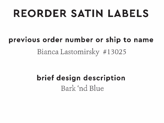 PPLR_HIDDEN_PRODUCT Reorder Previous Label Design - SATIN