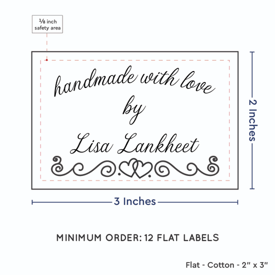PPLR_HIDDEN_PRODUCT Double Heart Border (2"x3" Cotton - 12 labels/set)