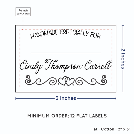 PPLR_HIDDEN_PRODUCT Double heart border with Fill in Blanks (2"x3" Cotton - 12 labels/set)
