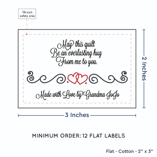 PPLR_HIDDEN_PRODUCT Double Heart Quote (2"x3" Cotton - 12 labels/set)