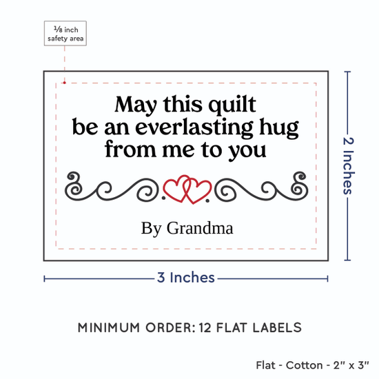 PPLR_HIDDEN_PRODUCT Double Heart Quote (2"x3" Cotton - 12 labels/set)