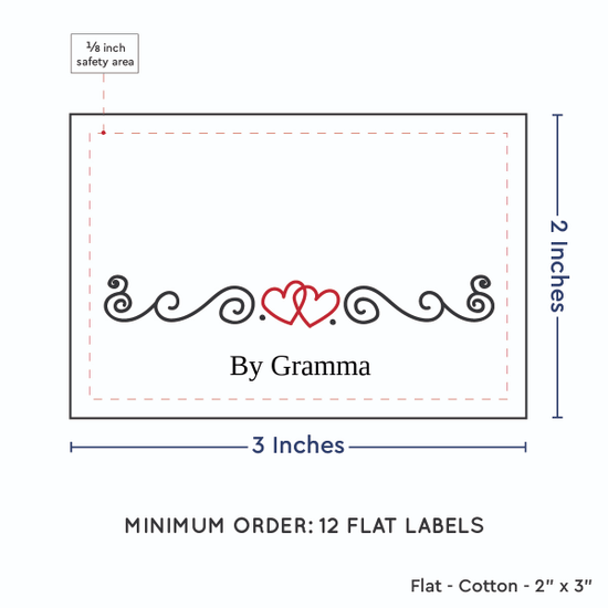 PPLR_HIDDEN_PRODUCT Double Heart Quote (2"x3" Cotton - 12 labels/set)