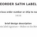 PPLR_HIDDEN_PRODUCT Reorder Previous Label Design - SATIN