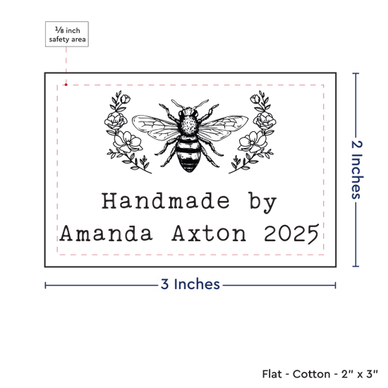 PPLR_HIDDEN_PRODUCT Floral Bee (2"x3"-Cotton)