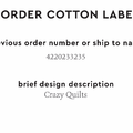 PPLR_HIDDEN_PRODUCT Reorder Previous Label Design - COTTON