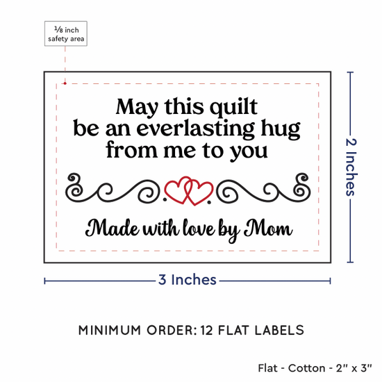 PPLR_HIDDEN_PRODUCT Double Heart Quote (2"x3" Cotton - 12 labels/set)