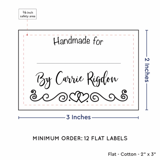 PPLR_HIDDEN_PRODUCT Double heart border with Fill in Blanks (2"x3" Cotton - 12 labels/set)