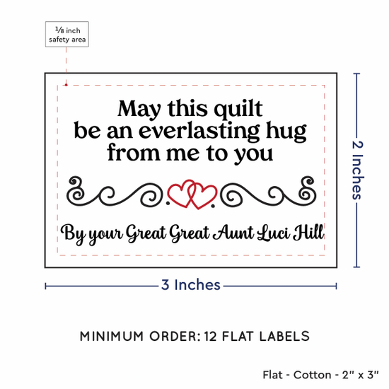 PPLR_HIDDEN_PRODUCT Double Heart Quote (2"x3" Cotton - 12 labels/set)