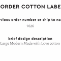 PPLR_HIDDEN_PRODUCT Reorder Previous Label Design - COTTON