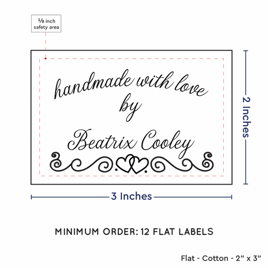 PPLR_HIDDEN_PRODUCT Double Heart Border (2"x3" Cotton - 12 labels/set)