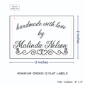 PPLR_HIDDEN_PRODUCT Double Heart Border (2"x3" Cotton - 12 labels/set)