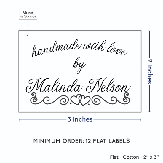 PPLR_HIDDEN_PRODUCT Double Heart Border (2"x3" Cotton - 12 labels/set)