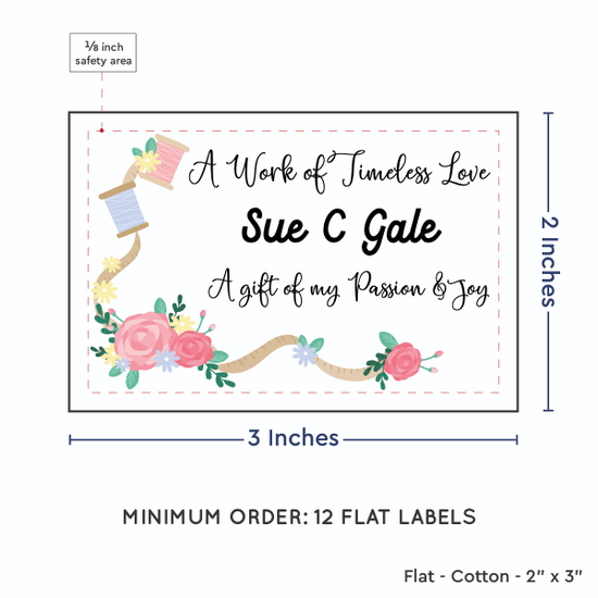 PPLR_HIDDEN_PRODUCT Thread and Flowers (2"x3" Cotton - 12 labels/set)
