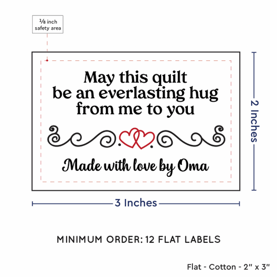 PPLR_HIDDEN_PRODUCT Double Heart Quote (2"x3" Cotton - 12 labels/set)
