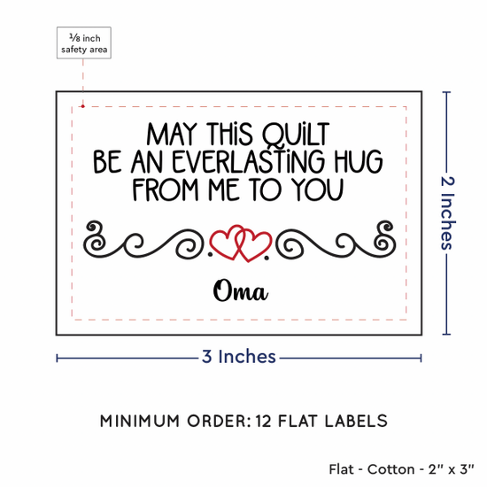 PPLR_HIDDEN_PRODUCT Double Heart Quote (2"x3" Cotton - 12 labels/set)