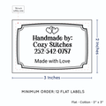 PPLR_HIDDEN_PRODUCT Frame Quote (2"x3" Cotton - 12 labels/set)