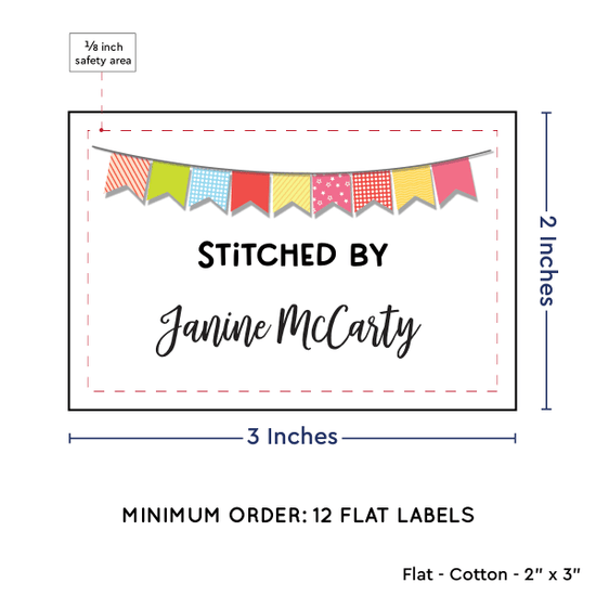 PPLR_HIDDEN_PRODUCT Colorful Banner (2"x3" Cotton - 12 labels/set)