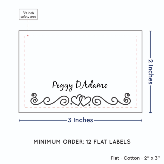 PPLR_HIDDEN_PRODUCT Double Heart Border (2"x3" Cotton - 12 labels/set)