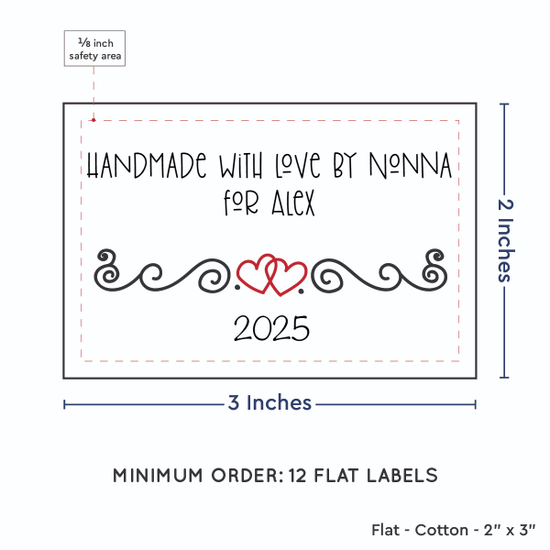 PPLR_HIDDEN_PRODUCT Double Heart Quote (2"x3" Cotton - 12 labels/set)