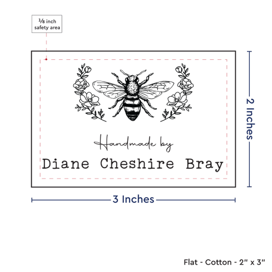 PPLR_HIDDEN_PRODUCT Floral Bee (2"x3"-Cotton)