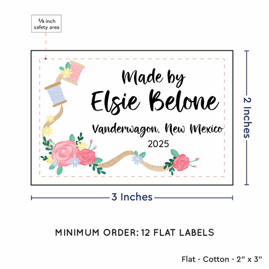 PPLR_HIDDEN_PRODUCT Thread and Flowers (2"x3" Cotton - 12 labels/set)