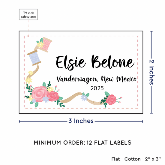 PPLR_HIDDEN_PRODUCT Thread and Flowers (2"x3" Cotton - 12 labels/set)