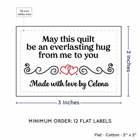 PPLR_HIDDEN_PRODUCT Double Heart Quote (2"x3" Cotton - 12 labels/set)