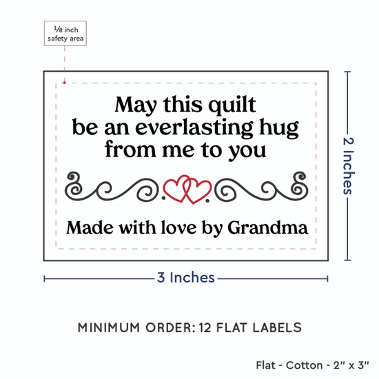PPLR_HIDDEN_PRODUCT Double Heart Quote (2"x3" Cotton - 12 labels/set)