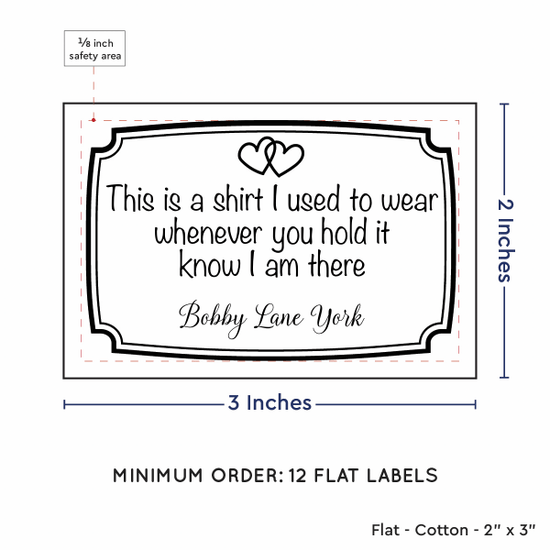 PPLR_HIDDEN_PRODUCT Frame Quote (2"x3" Cotton - 12 labels/set)