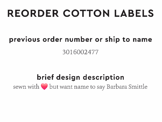 PPLR_HIDDEN_PRODUCT Reorder Previous Label Design - COTTON