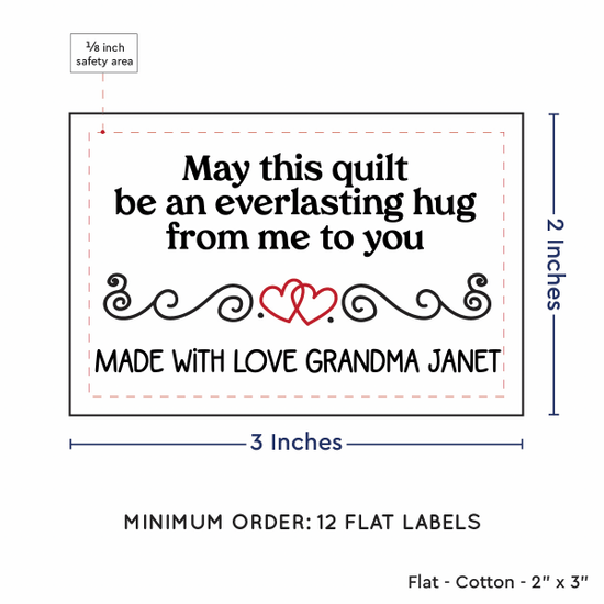 PPLR_HIDDEN_PRODUCT Double Heart Quote (2"x3" Cotton - 12 labels/set)