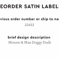PPLR_HIDDEN_PRODUCT Reorder Previous Label Design - SATIN