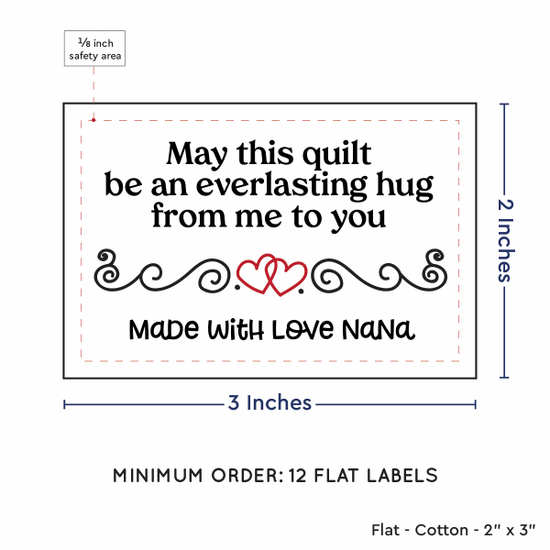 PPLR_HIDDEN_PRODUCT Double Heart Quote (2"x3" Cotton - 12 labels/set)