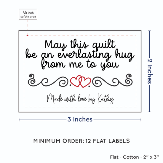 PPLR_HIDDEN_PRODUCT Double Heart Quote (2"x3" Cotton - 12 labels/set)