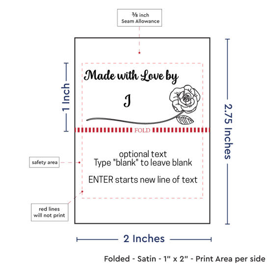 PPLR_HIDDEN_PRODUCT Rose Satin Labels (2" wide - Satin)