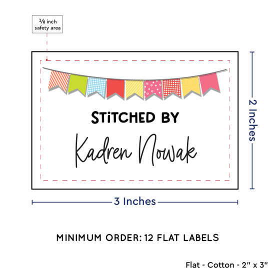 PPLR_HIDDEN_PRODUCT Colorful Banner (2"x3" Cotton - 12 labels/set)