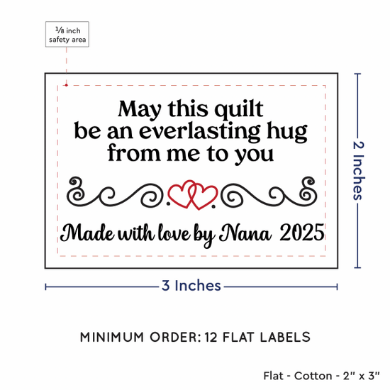 PPLR_HIDDEN_PRODUCT Double Heart Quote (2"x3" Cotton - 12 labels/set)