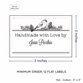 PPLR_HIDDEN_PRODUCT Winter Bird (2"x3" Cotton - 12 labels/set)