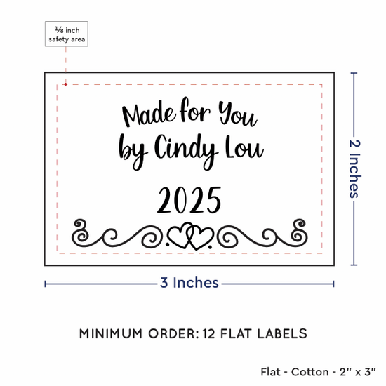 PPLR_HIDDEN_PRODUCT Double Heart Border (2"x3" Cotton - 12 labels/set)