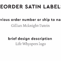 PPLR_HIDDEN_PRODUCT Reorder Previous Label Design - SATIN