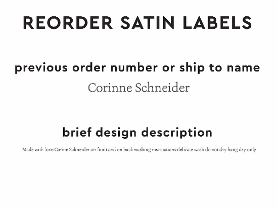 PPLR_HIDDEN_PRODUCT Reorder Previous Label Design - SATIN